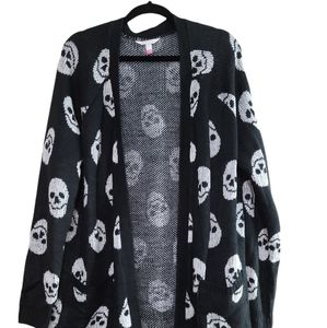 Skull Print Cardigan